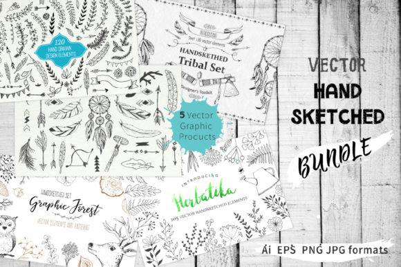 Download Vector Hand Sketched BUNDLE - Sketched Collection